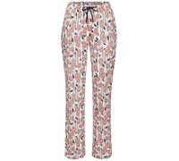 Pyjamahose VIVANCE DREAMS, Damen, Gr. 32/34, N-Gr, orange, weiß, gemustert, Single Jersey, Obermaterial: 50% Baumwolle, 50% Viskose, gemustert, bequem lang, Hosen, Mit schönem Muster (38674833-32) ora