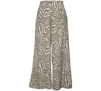 Webhose LASCANA, Damen, Gr. 34, N-Gr, grün (khaki, beige bedruckt), Satin, Obermaterial: 100% Polyester, bedruckt, animal-print, modisch, figurumspielend bodenlang, Hosen, aus Satin mit Animaldruck, l