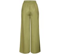 Webhose LASCANA, Damen, Gr. 36, N-Gr, grün (moosgrün), Satin, Obermaterial: 100% Polyester, unifarben, modisch, figurumspielend lang, Hosen, aus leichter Satinqualität, weite Palazzohose mit Taschen,