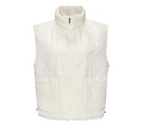 Wendeweste LASCANA "wendbare Steppweste mit flauschigem Fellimitat", Damen, Gr. 34, beige (creme), Web, Obermaterial: 100% Polyester, unifarben, figurumspielend hüftlang, ohne Ausschnitt, Westen, kusc