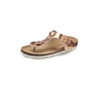 Zehentrenner LASCANA "Sandale, Pantolette, offener Schuh, Sommerschuh", Damen, Gr. 41, rosa (roségoldfarben), Obermaterial: 100% Lederimitat. Futter: 100% Textilmaterial. Decksohle: 100% Rindsleder. L