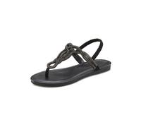 Zehentrenner LASCANA "Sommerschuh, offener Schuh", Damen, Gr. 40, schwarz, Obermaterial: 100% Textilmaterial. Decksohle: 100% Lederimitat. Futter: 100% Lederimitat. Laufsohle: 100% Synthetik, Glitzer,