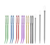 lasuroa 15stk Große Öhr Nähnadeln Set, Metall Große Öhr Garn Handnähnadeln & Gebogene Stopfnadeln mit Schlingen Wolle Nadeln für Strick und Quiltprojekte