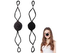 lasuroa 2stk Winter-Nasenwärmer, Gehäkelte Nasenabdeckungen für Kaltes Wetter Winddichter und Gemütlicher Nasenschutz Outdoor-Ski-Aktivitätszubehör für Männer und Frauen (Schwarz, Dunkelgrau)