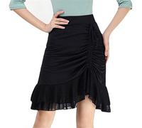 Latein-Tanzrock, Wickelrock Mit Po, Fischschwanzrock Aus Spitze, Latein-Tanz-Trainingsrock, Performance-Kleid For Damen For Gesellschaftstanz, Tango, Cha-Cha, Salsa, Rumba