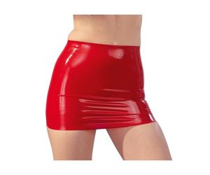 Latex Minirock rot 2XL