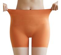 Latexpolster unten, dünn, nahtlos, Kunststoff, hüftreich, pfirsichfarbene Hüftpolster, Hüftlifting-Artefakt-Unterwäsche Brazilian Slip Unterhosen Damen, Hipster UnterwäSche Frauen (Orange, XL)