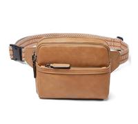 LATMAP 3L Bauchtasche Damen, Sling Bag Bumbags for Ladies Kleine PU Leder Fanny Pack Brusttasche Diebstahlsicher