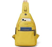 LATMAP 7L Brusttasche Damen,Sling Bag Damen Kleine Crossbody Bag PU Leder Tasche Umhängetasche Diebstahlsicher Schultertasche für Outdoor Sport