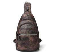 LATMAP 7L Brusttasche Damen,Sling Bag Damen Kleine Crossbody Bag PU Leder Tasche Umhängetasche Diebstahlsicher Schultertasche für Outdoor Sport