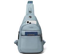 LATMAP 7L Brusttasche Damen,Sling Bag Damen Kleine Crossbody Bag PU Leder Tasche Umhängetasche Diebstahlsicher Schultertasche für Outdoor Sport