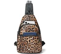 LATMAP 7L Brusttasche Damen,Sling Bag Damen Kleine Crossbody Bag PU Leder Tasche Umhängetasche Diebstahlsicher Schultertasche für Outdoor Sport