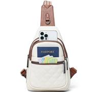 LATMAP 7L Brusttasche Damen,Sling Bag Damen PU Leder Crossbody Bag Kleine Tasche Umhängetasche Diebstahlsicher Schultertasche für Sport Outdoor