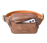 LATMAP Bauchtasche Damen 3L, Crossbag Damen Sling Bag PU Leder Klein Cross Body Bag Adjustable Strap Diebstahlsicher Brusttasche Travel Essentials