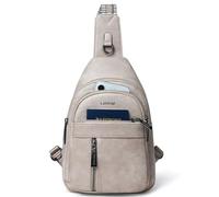 LATMAP Crossbody Bag Damen 7L,Brusttasche Damen PU Leder Wasserdicht Umhängetasche Diebstahlsichere Sling Bag für Sports Outdoor Reise