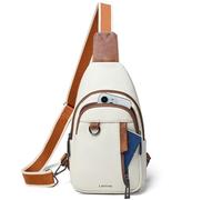 LATMAP Sling Bag Damen 7L,Crossbag Damen Klein Brusttasche PU Leder Bauchtasche Adjustable Strap Leicht Cross Body Bag Travel