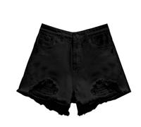 Latzhose Damen Kurz, Jeans Shorts Kurze Hose Sommer Bermuda Jeansshorts High Waist Jeansshort Zerrissene Casual Denim Sommershorts Ripped Hotpants Mit Taschen, Sommerhose Kurz Damen