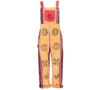 Latzhose Ethno Style Boho Oversize Einteiler Overall, Damen, orange, S