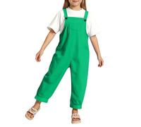 Latzhose Kinder Mädchen Jumpsuit Ärmellose Arbeitslatzhose mit Verstellbare Träger Einfarbig Overall Lässige Lang Hose Arbeitshose Latzhosen Outdoor für 3-16 Jahre Kinder