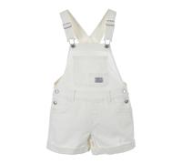 Latzhose LEVI'S KIDS, Mädchen, Gr. 16 (164), N-Gr, weiß alyssum, Denim/Jeans, Obermaterial: 98% Baumwolle, 2% Elasthan, regular fit kurz, Hosen, mit Knöpfen an der Taille for GIRLS (79624053-16) weiß