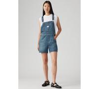 Latzhose LEVI'S "UTILITY SHORTALL", Damen, Gr. S (36), N-Gr, blau (anniversary party sh), Web, Obermaterial: 100% Baumwolle, unifarben, relaxed fit ca. Mitte Oberschenkel, Hosen, Sommerhose im Five-Po