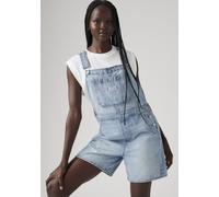 Latzhose LEVI'S "UTILITY SHORTALL", Damen, Gr. XS (34), N-Gr, summer job, Web, Obermaterial: 100% Baumwolle, unifarben, relaxed fit ca. Mitte Oberschenkel, Hosen Latzhose, Sommerhose im Five-Pocket St
