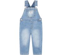 Latzjeans LEVI'S KIDS "SHORTALL", Jungen, Gr. 12M (80), N-Gr, blau (basil sky), Denim/Jeans, Obermaterial: 76% Baumwolle, 23% Polyester, 1% Elasthan, Basic, Jeans Latzjeans, UNISEX (32489937-12M)
