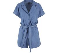 Latzjeans URBAN CLASSICS "Urban Classics Damen Ladies Light Denim Resort Jumpsuit", Damen, Gr. XS, US-Größen, blau (skyblau washed), 100% Baumwolle, unifarben, Jeans (30792850-XS) skyblau washed