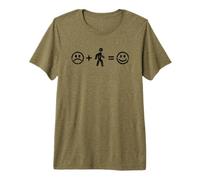 Laufen Macht glücklich Lustiger Marathonläufer Walking Lover Premium T-Shirt