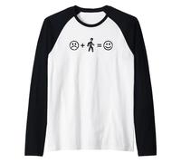 Laufen Macht glücklich Lustiger Marathonläufer Walking Lover Raglan
