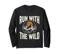 Laufen Sie mit dem Wild Wolf Husky Mountain Wilderness Langarmshirt