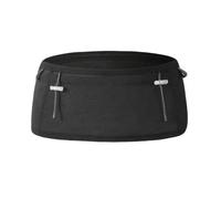 Laufgürtel Bauchtasche Hüfttasche Sporttasche mit 360-Grad-Passform Dehnbarem Polyester Sicheren Kordelzugtaschen Und Reflektierenden Details für Laufen Trail Wanderung, Array, Schwarz, XL