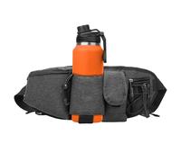 Laufgürtel - verstellbare Hüfttasche zum Wandern, Radfahren, Fitnessstudio, Fitness, Nylon-Schale mit Fächern für Wasserflaschen, Handy-Tasche mit Reißverschluss, leichte Gürteltasche für