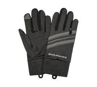 Laufhandschuhe ENDURANCE "New South Wales", Damen, Gr. XL, schwarz (schwarz, meliert), 92% Polyester, 8% Elasthan, mehrfarbig, Handschuhe, mit Reflektoren (44992224-XL) schwarz, meliert