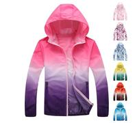 Laufjacke Damen, Fahrradjacke Damen, Übergangsjacke Leicht Sommerjacke Mit Kapuze Große Größen Wasserdichte Jacke Outdoor Dünn Windjacke Sommer, Must Have