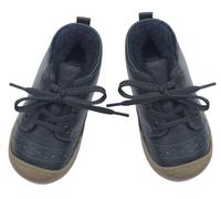 Lauflernschuh Alex, marine, Lammfell gefüttert marine - Gr. - 22