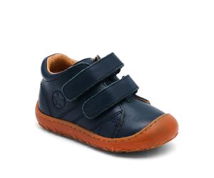 Lauflernschuh BISGAARD "barefoot hale", Baby, Gr. 24, blau (dunkelblau), Leder, unifarben, Schuhe Lauflernschuh, Barfußschuh mit Wechselfußbett, Größenschablone zum Download (40791248-24) dunkelblau
