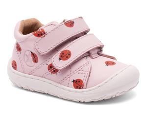 Lauflernschuh BISGAARD "barefoot hale", Baby, Gr. 26, rosa (lady bugs), Leder, gemustert, Schuhe Lauflernschuh, Barfußschuh mit Wechselfußbett, Größenschablone zum Download (72337517-26) lady bugs