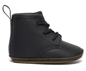Lauflernschuh DR. MARTENS "1460 CRIB", Baby, Gr. 18, schwarz, Leder, Synthetik, Schuhe Lauflernschuh, Babyschuh, Kinderstiefel, Schnürstiefel mit Schnürung (77227725-18) schwarz