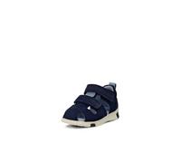 Lauflernschuh ECCO "Mini Stride Sandal", Baby, Gr. 27, blau (dunkelblau), Nubukleder, Schuhe Lauflernschuh, Babyschuh, Sandale, Sommerschuh mit Lederinnensohle (36043616-27) dunkelblau
