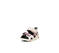 Lauflernschuh ECCO "MINI STRIDE SANDAL", Baby, Gr. 27, rosa (weiß, rosa), Leder, Schuhe Lauflernschuh, Sandale, Sommerschuh, Urlaubschuh mit Klettverschlüssen (86080842-27) weiß, rosa