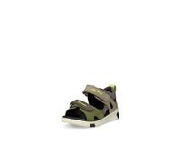 Lauflernschuh ECCO "MINI STRIDE SANDAL", Jungen, Gr. 20, beige (olivgrün, taupe), Leder, Schuhe Lauflernschuh, Sandale, Sommerschuh, Urlaubschuh mit Klettverschlüssen (73230228-20)