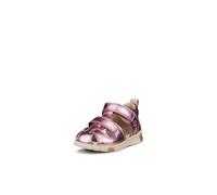 Lauflernschuh ECCO "Mini Stride Sandal", Jungen, Gr. 26, rosa (rosa metallic), Nubukleder, metallic, Schuhe Lauflernschuh, Babyschuh, Sandale, Sommerschuh mit Lederinnensohle (50305362-26)