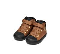 Lauflernschuh GEOX "B GISLI BOY", Baby, Gr. 23, dunkelbraun, schwarz, Synthetik, Textil, Schuhe Lauflernschuh, Winterboots mit Klettverschluss, Größenschablone zum Download (83417561-23) dunkelbraun, 