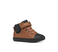 Lauflernschuh GEOX "B GISLI BOY", Baby, Gr. 26, braun (braun, schwarz), Lederimitat, Textil, Schuhe Lauflernschuh, Schnürboots, Winterboots, Ziernähte, Größenschablone zum Download (86863865-26) braun