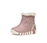 Lauflernschuh GEOX "B IUPIDOO GIRL", Baby, Gr. 25, rosa, Lederimitat, Glitzer, Schuhe Lauflernschuh, Winterstiefel, Stiefelette, Warmfutter, Größenschablone zum Download (24077057-25) rosa