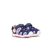 Lauflernschuh GEOX "B SANDAL MULTY GIRL", Baby, Gr. 26, navy, lila, Lederimitat, Textil, Schuhe Lauflernschuh, Babyschuh, Sommerschuh, Klettschuh, Größenschablone zum Download (47899543-26) navy, lila