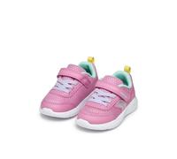 Lauflernschuh GEOX "B SPRINTYE GIRL", Baby, Gr. 23, pink (rosa, hellblau), Lederimitat, Mesh, Schuhe Lauflernschuh, Babyschuh mit elastischen Schnürsenkeln, Größenschablone zum Download (74487509-23)