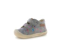 Lauflernschuh NATURINO "AMUR VL", Baby, Gr. 25, grau, Veloursleder, geblümt, Schuhe Lauflernschuh, Babyschuh, Klettschuh, Größenschablone zum Download (52483066-25) grau