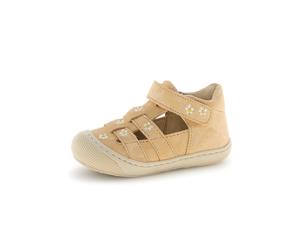 Lauflernschuh NATURINO, Baby, Gr. 23, sand, Veloursleder, Schuhe Lauflernschuh, Babyschuh mit Klett, Größenschablone zum Download (40443455-23) sand